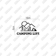 画像をギャラリービューアに読み込む, キャンピングライフ カッティングステッカー《CAMPING LIFE》(超防水・防滴 UVカット 屋外使用可 /C050)