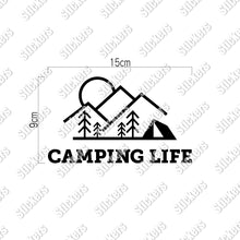 画像をギャラリービューアに読み込む, キャンピングライフ カッティングステッカー《CAMPING LIFE》(超防水・防滴 UVカット 屋外使用可 /C050)