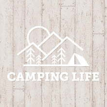 画像をギャラリービューアに読み込む, キャンピングライフ カッティングステッカー《CAMPING LIFE》(超防水・防滴 UVカット 屋外使用可 /C050)