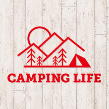 画像をギャラリービューアに読み込む, キャンピングライフ カッティングステッカー《CAMPING LIFE》(超防水・防滴 UVカット 屋外使用可 /C050)