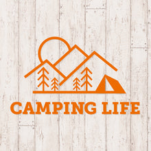 画像をギャラリービューアに読み込む, キャンピングライフ カッティングステッカー《CAMPING LIFE》(超防水・防滴 UVカット 屋外使用可 /C050)