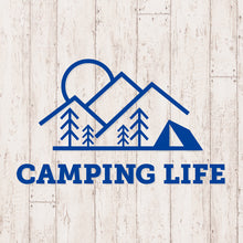 画像をギャラリービューアに読み込む, キャンピングライフ カッティングステッカー《CAMPING LIFE》(超防水・防滴 UVカット 屋外使用可 /C050)
