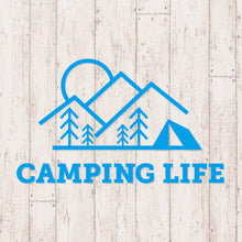 画像をギャラリービューアに読み込む, キャンピングライフ カッティングステッカー《CAMPING LIFE》(超防水・防滴 UVカット 屋外使用可 /C050)