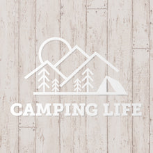 画像をギャラリービューアに読み込む, キャンピングライフ カッティングステッカー《CAMPING LIFE》(超防水・防滴 UVカット 屋外使用可 /C050)