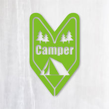 画像をギャラリービューアに読み込む, ビギナー キャンパー カッティングステッカー 《Beginner Camper》(超防水・防滴 UVカット 屋外使用可 /C052)