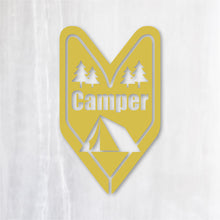 画像をギャラリービューアに読み込む, ビギナー キャンパー カッティングステッカー 《Beginner Camper》(超防水・防滴 UVカット 屋外使用可 /C052)