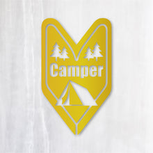 画像をギャラリービューアに読み込む, ビギナー キャンパー カッティングステッカー 《Beginner Camper》(超防水・防滴 UVカット 屋外使用可 /C052)