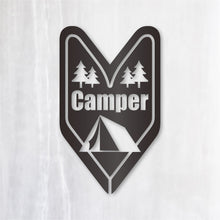 画像をギャラリービューアに読み込む, ビギナー キャンパー カッティングステッカー 《Beginner Camper》(超防水・防滴 UVカット 屋外使用可 /C052)