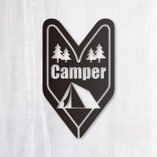 画像をギャラリービューアに読み込む, ビギナー キャンパー カッティングステッカー 《Beginner Camper》(超防水・防滴 UVカット 屋外使用可 /C052)