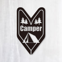 画像をギャラリービューアに読み込む, ビギナー キャンパー カッティングステッカー 《Beginner Camper》(超防水・防滴 UVカット 屋外使用可 /C052)