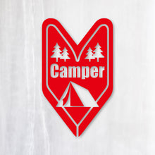 画像をギャラリービューアに読み込む, ビギナー キャンパー カッティングステッカー 《Beginner Camper》(超防水・防滴 UVカット 屋外使用可 /C052)