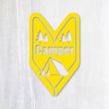 画像をギャラリービューアに読み込む, ビギナー キャンパー カッティングステッカー 《Beginner Camper》(超防水・防滴 UVカット 屋外使用可 /C052)