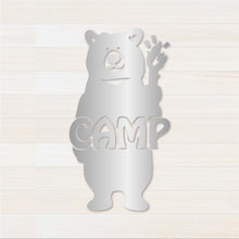 画像をギャラリービューアに読み込む, くまCAMP カッティングステッカー(超防水・防滴 UVカット 屋外使用可 /C117)