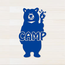 画像をギャラリービューアに読み込む, くまCAMP カッティングステッカー(超防水・防滴 UVカット 屋外使用可 /C117)