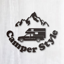 画像をギャラリービューアに読み込む, キャンパースタイル ピックアップトラック カッティングステッカー《Camper Style Pickup Truck》(超防水・防滴 UVカット 屋外使用可 /C094)