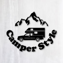 画像をギャラリービューアに読み込む, キャンパースタイル ピックアップトラック カッティングステッカー《Camper Style Pickup Truck》(超防水・防滴 UVカット 屋外使用可 /C094)