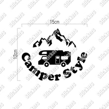 画像をギャラリービューアに読み込む, キャンパースタイル バンライフ カッティングステッカー《Camper Style Vanlife》(超防水・防滴 UVカット 屋外使用可 /C048)