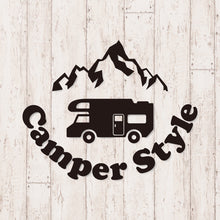 画像をギャラリービューアに読み込む, キャンパースタイル バンライフ カッティングステッカー《Camper Style Vanlife》(超防水・防滴 UVカット 屋外使用可 /C048)