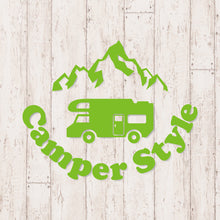 画像をギャラリービューアに読み込む, キャンパースタイル バンライフ カッティングステッカー《Camper Style Vanlife》(超防水・防滴 UVカット 屋外使用可 /C048)