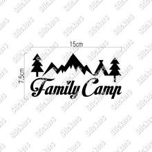 画像をギャラリービューアに読み込む, ファミリーキャンプ カッティングステッカー《Family Camp》(超防水・防滴 UVカット 屋外使用可 /C071)