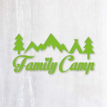 画像をギャラリービューアに読み込む, ファミリーキャンプ カッティングステッカー《Family Camp》(超防水・防滴 UVカット 屋外使用可 /C071)