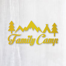 画像をギャラリービューアに読み込む, ファミリーキャンプ カッティングステッカー《Family Camp》(超防水・防滴 UVカット 屋外使用可 /C071)