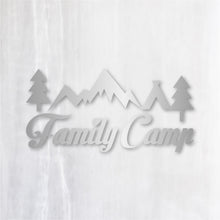 画像をギャラリービューアに読み込む, ファミリーキャンプ カッティングステッカー《Family Camp》(超防水・防滴 UVカット 屋外使用可 /C071)