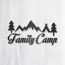 画像をギャラリービューアに読み込む, ファミリーキャンプ カッティングステッカー《Family Camp》(超防水・防滴 UVカット 屋外使用可 /C071)