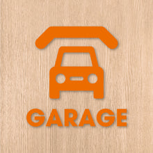 画像をギャラリービューアに読み込む, ガレージ ピクト カッティングステッカー《GARAGE》(超防水・防滴 UVカット 屋外使用可 /C084)