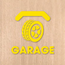画像をギャラリービューアに読み込む, ガレージ ピクト カッティングステッカー《GARAGE》(超防水・防滴 UVカット 屋外使用可 /C084)