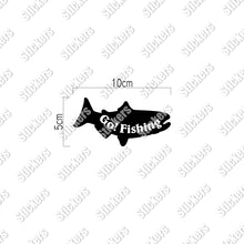 画像をギャラリービューアに読み込む, ゴー!フィッシング‼ カッティングステッカー《Go! Fishing》(超防水・防滴 UVカット 屋外使用可 /C044)