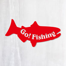 画像をギャラリービューアに読み込む, ゴー!フィッシング‼ カッティングステッカー《Go! Fishing》(超防水・防滴 UVカット 屋外使用可 /C044)