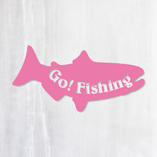 画像をギャラリービューアに読み込む, ゴー!フィッシング‼ カッティングステッカー《Go! Fishing》(超防水・防滴 UVカット 屋外使用可 /C044)