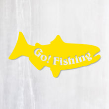 画像をギャラリービューアに読み込む, ゴー!フィッシング‼ カッティングステッカー《Go! Fishing》(超防水・防滴 UVカット 屋外使用可 /C044)