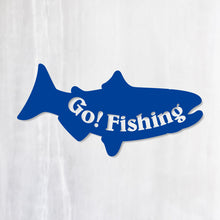 画像をギャラリービューアに読み込む, ゴー!フィッシング‼ カッティングステッカー《Go! Fishing》(超防水・防滴 UVカット 屋外使用可 /C044)