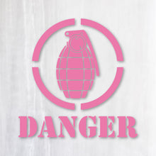 画像をギャラリービューアに読み込む, グレネード カッティングステッカー《GRENADE DANGER》超防水・防滴 UVカット 屋外使用可 /C035