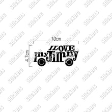 画像をギャラリービューアに読み込む, アイ ラブ マイ ジムニー カッティングステッカー《I Love My Jimny》(超防水・防滴 UVカット 屋外使用可 /C115)