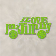 画像をギャラリービューアに読み込む, アイ ラブ マイ ジムニー カッティングステッカー《I Love My Jimny》(超防水・防滴 UVカット 屋外使用可 /C115)