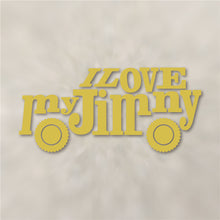 画像をギャラリービューアに読み込む, アイ ラブ マイ ジムニー カッティングステッカー《I Love My Jimny》(超防水・防滴 UVカット 屋外使用可 /C115)