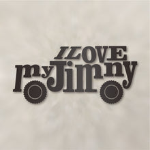 画像をギャラリービューアに読み込む, アイ ラブ マイ ジムニー カッティングステッカー《I Love My Jimny》(超防水・防滴 UVカット 屋外使用可 /C115)