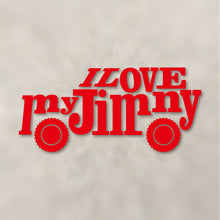 画像をギャラリービューアに読み込む, アイ ラブ マイ ジムニー カッティングステッカー《I Love My Jimny》(超防水・防滴 UVカット 屋外使用可 /C115)