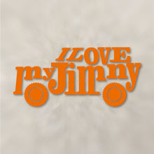 画像をギャラリービューアに読み込む, アイ ラブ マイ ジムニー カッティングステッカー《I Love My Jimny》(超防水・防滴 UVカット 屋外使用可 /C115)