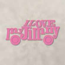 画像をギャラリービューアに読み込む, アイ ラブ マイ ジムニー カッティングステッカー《I Love My Jimny》(超防水・防滴 UVカット 屋外使用可 /C115)