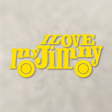 画像をギャラリービューアに読み込む, アイ ラブ マイ ジムニー カッティングステッカー《I Love My Jimny》(超防水・防滴 UVカット 屋外使用可 /C115)