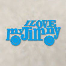画像をギャラリービューアに読み込む, アイ ラブ マイ ジムニー カッティングステッカー《I Love My Jimny》(超防水・防滴 UVカット 屋外使用可 /C115)