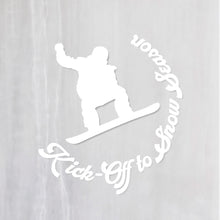 画像をギャラリービューアに読み込む, スノーボード カッティングステッカー《Kick-Off to Snow Season》(超防水・防滴 UVカット 屋外使用可 /C068)