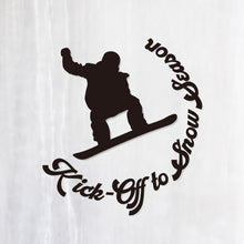 画像をギャラリービューアに読み込む, スノーボード カッティングステッカー《Kick-Off to Snow Season》(超防水・防滴 UVカット 屋外使用可 /C068)