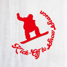 画像をギャラリービューアに読み込む, スノーボード カッティングステッカー《Kick-Off to Snow Season》(超防水・防滴 UVカット 屋外使用可 /C068)