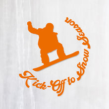 画像をギャラリービューアに読み込む, スノーボード カッティングステッカー《Kick-Off to Snow Season》(超防水・防滴 UVカット 屋外使用可 /C068)