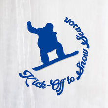 画像をギャラリービューアに読み込む, スノーボード カッティングステッカー《Kick-Off to Snow Season》(超防水・防滴 UVカット 屋外使用可 /C068)
